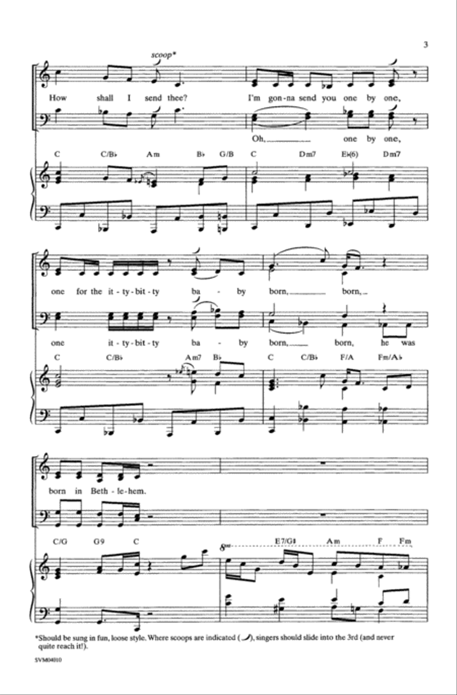 Children, Go Where I Send Thee 4-Part scores gallery preview page 3