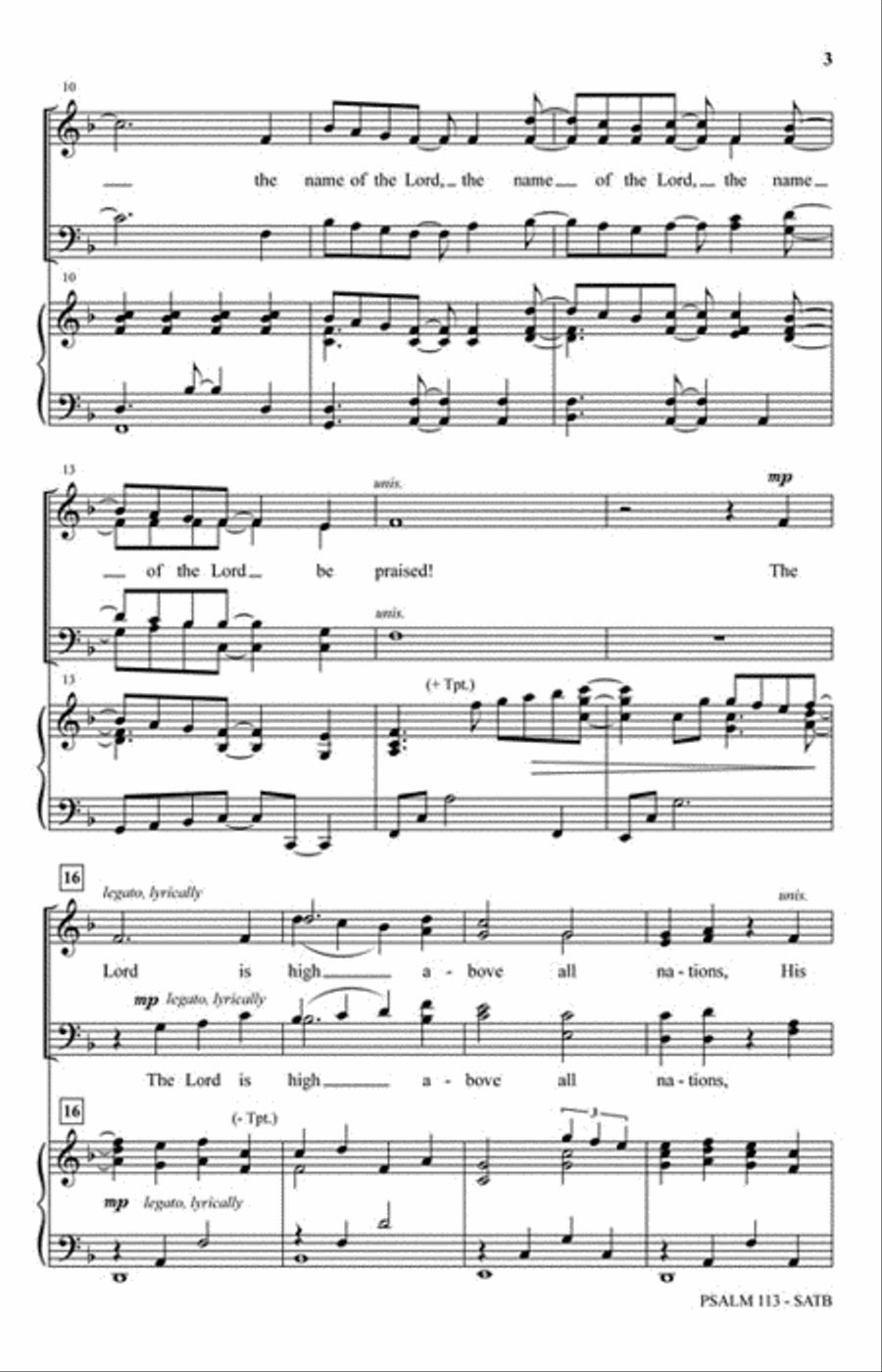 Psalm 113 4-Part scores gallery preview page 3