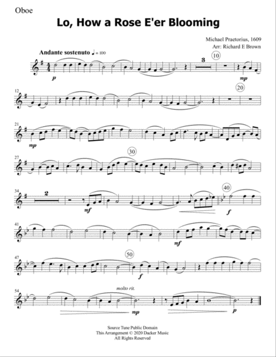 Lo, How a Rose E'er Blooming - Woodwind Trio Woodwind Trio scores gallery preview page 5