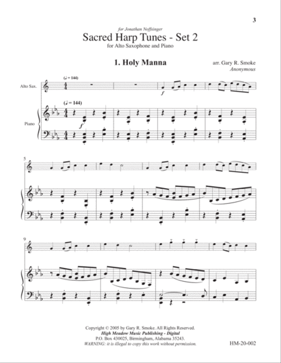 Sacred Harp Tunes - Set 2 Alto Saxophone scores gallery preview page 5