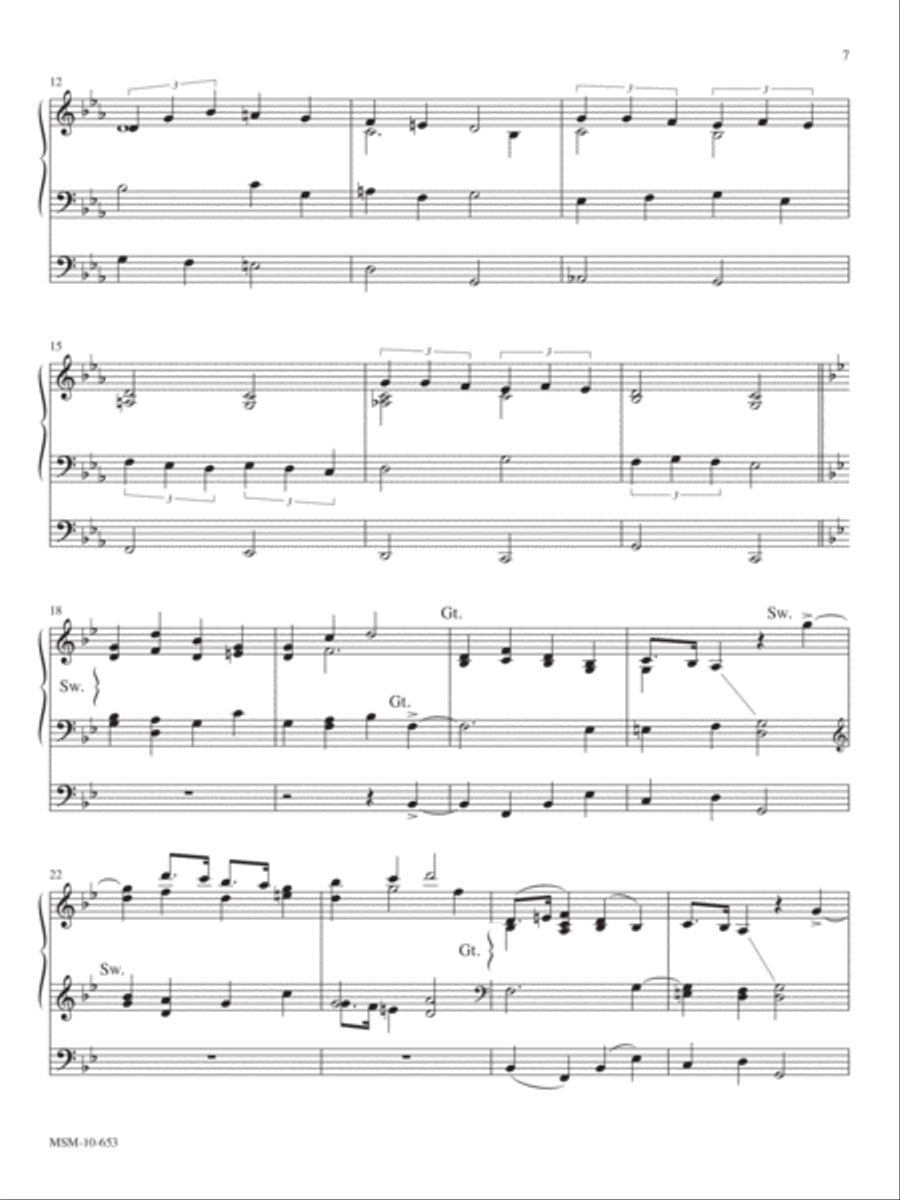 Partita on Built on the Rock Organ scores gallery preview page 6