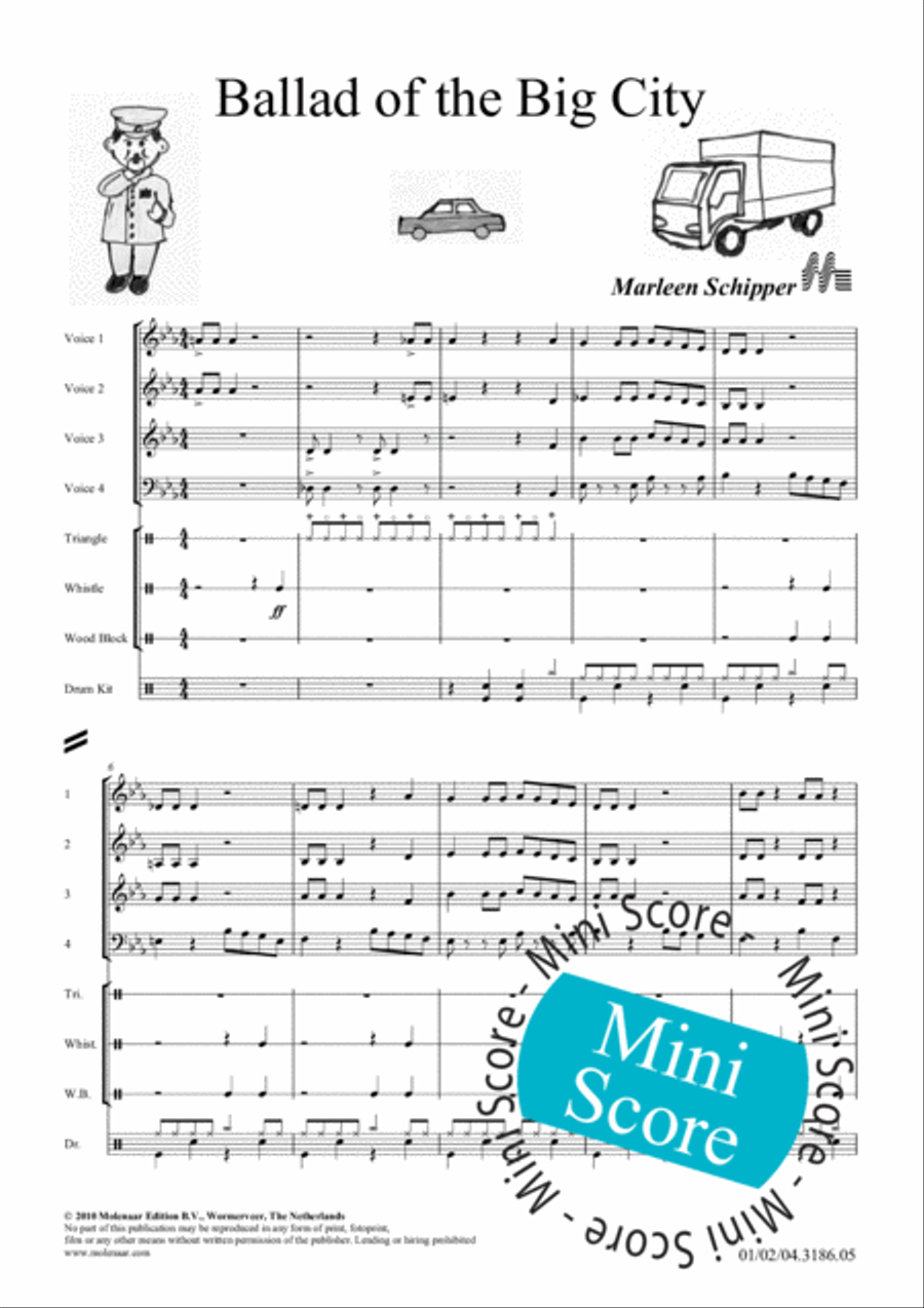 Ballad of the Big City Concert Band scores gallery preview page 7