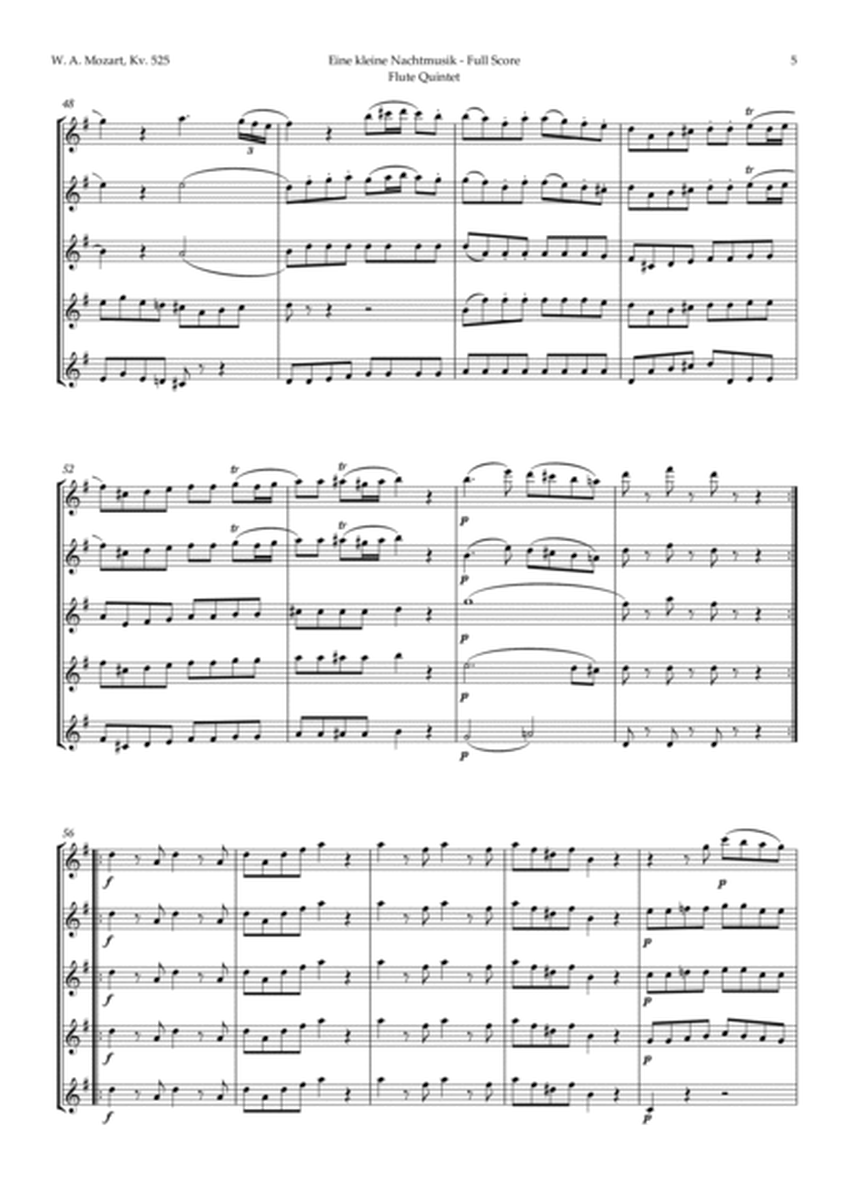 Eine kleine Nachtmusik by Mozart for Flute Quintet image number null