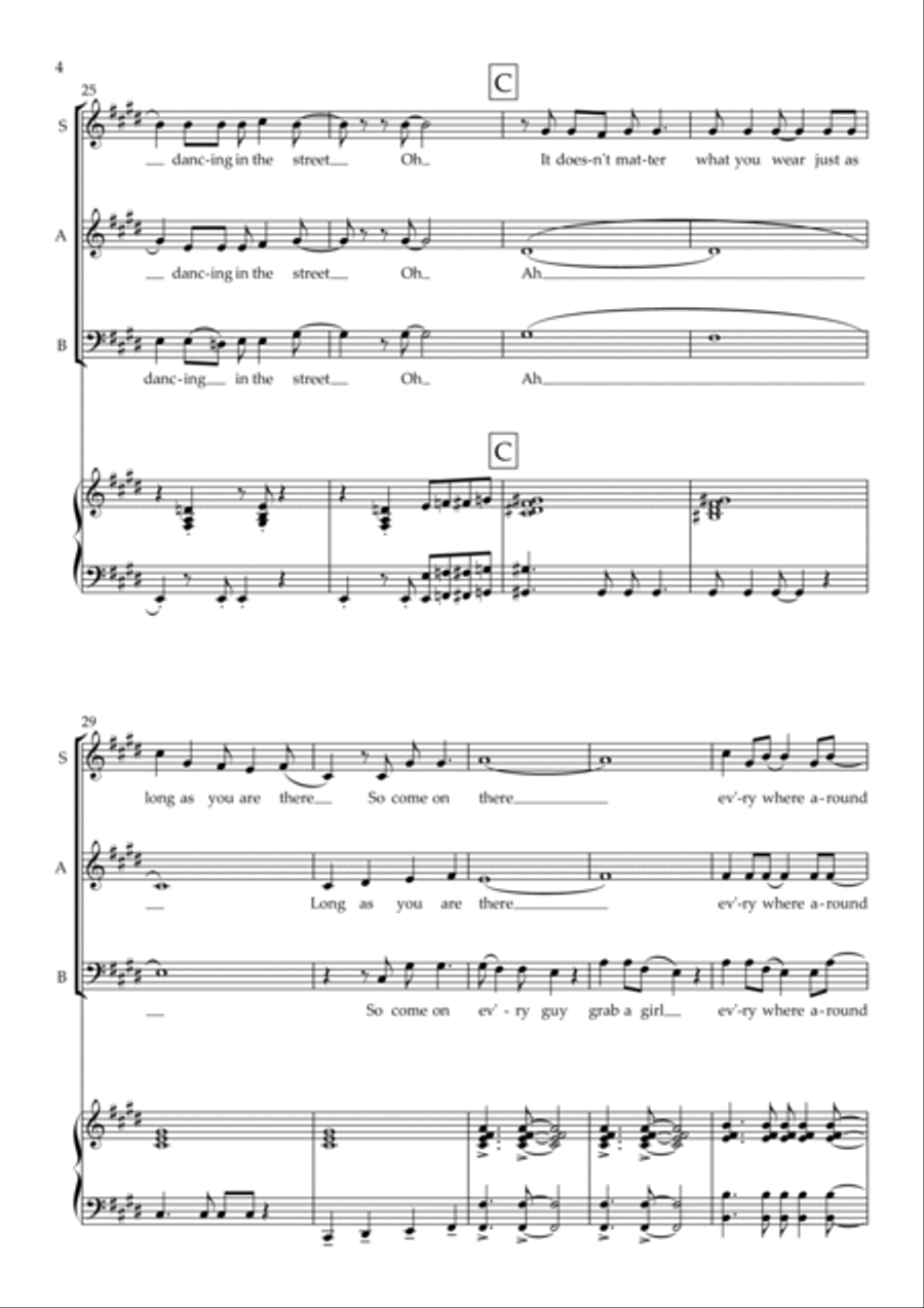 Dancing In The Street 3-Part scores gallery preview page 5