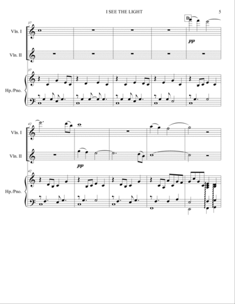 I See The Light Harp scores gallery preview page 5