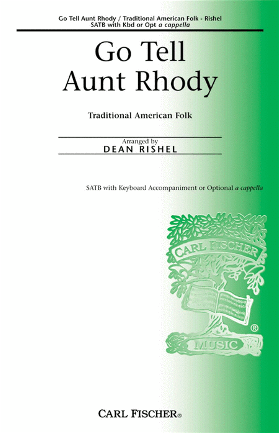 Go Tell Aunt Rhody 4-Part scores gallery preview page 1