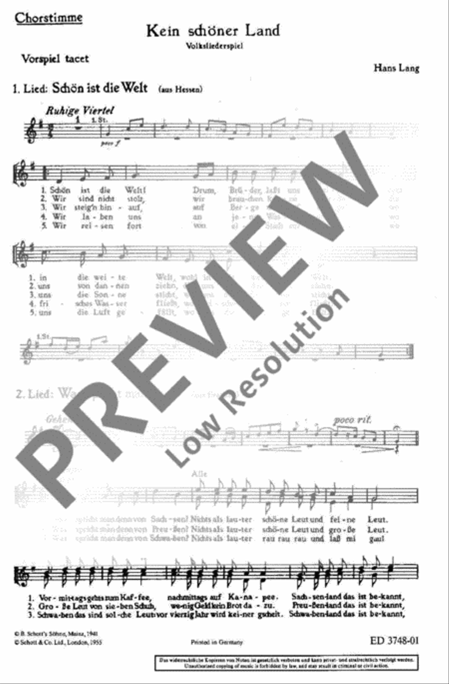 Kein schöner Land Children's Choir scores gallery preview page 2