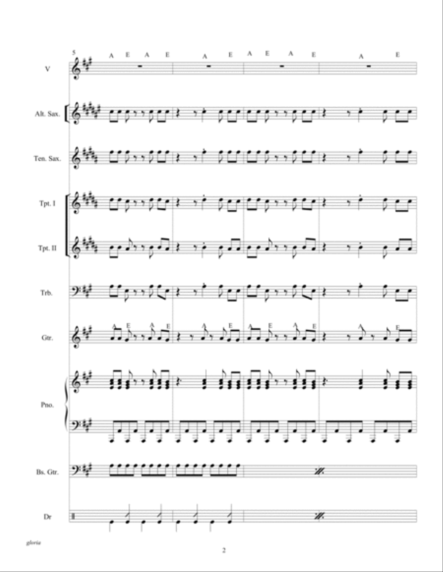 Gloria Large Ensemble scores gallery preview page 4