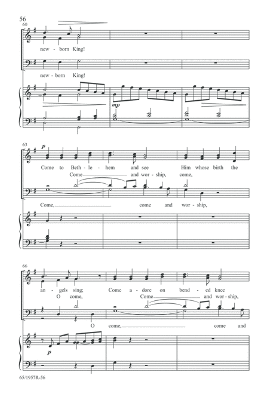 Festival of Lessons and Carols 4-Part scores gallery preview page 57