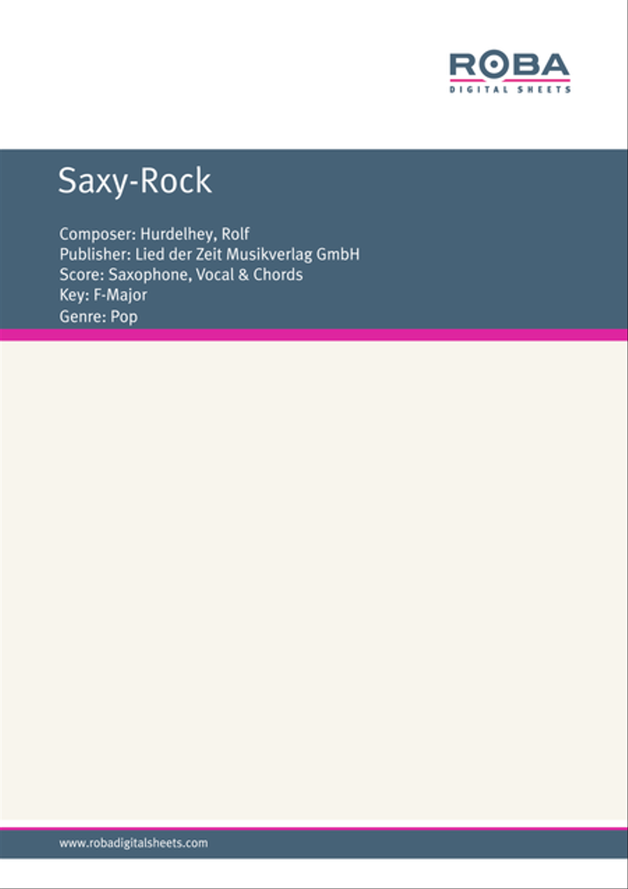 Saxy-Rock Saxy-Rock Saxophone scores gallery preview page 1