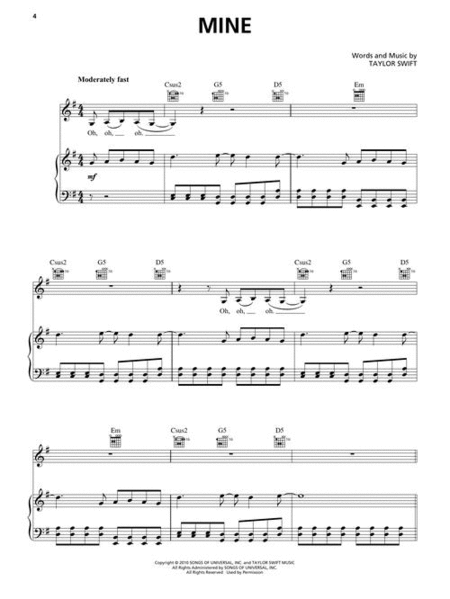 Taylor Swift – Speak Now (Taylor's Version) by Taylor Swift Piano, Vocal, Guitar - Sheet Music