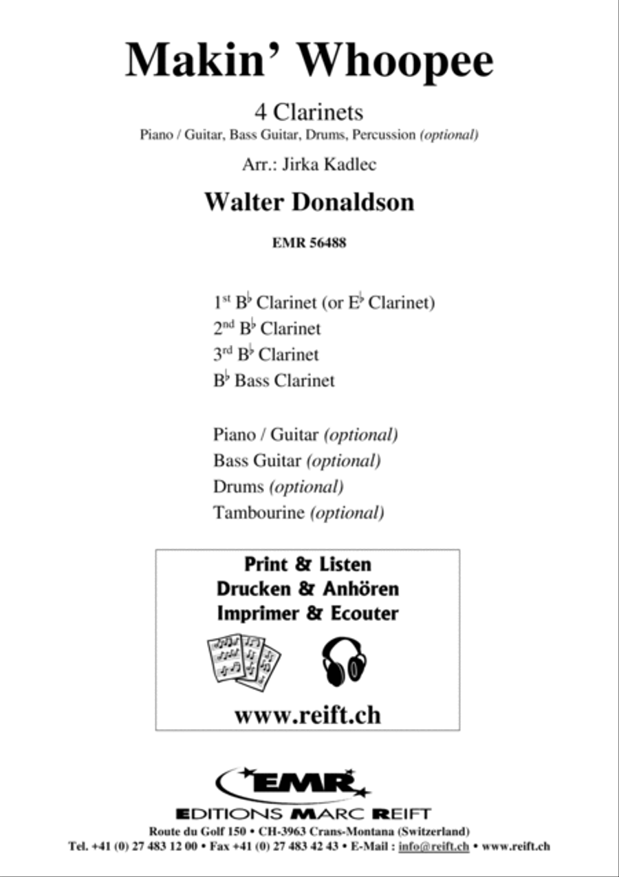 Makin' Whoopee Makin' Whoopee Clarinet Quartet scores gallery preview page 2