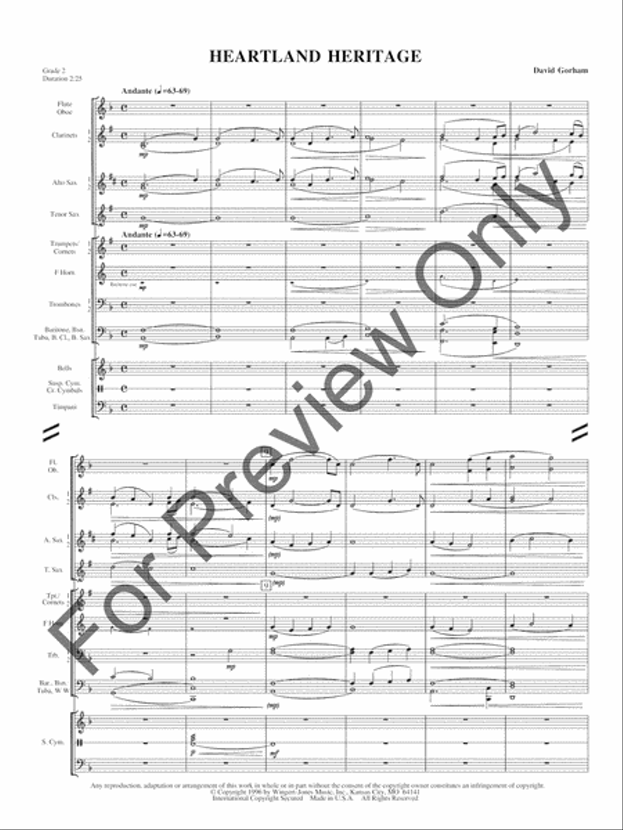 Heartland Heritage Concert Band scores gallery preview page 4