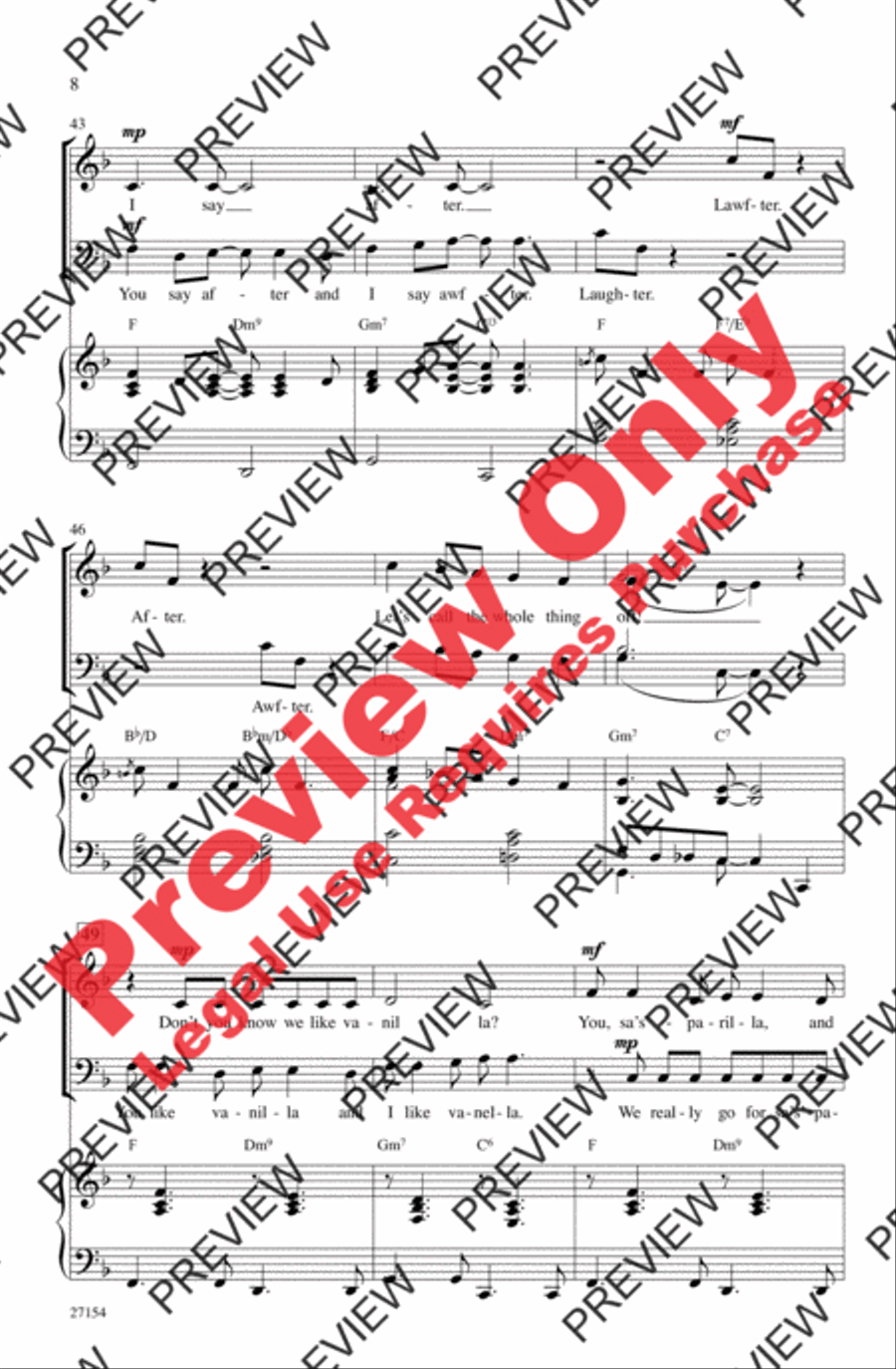 Let's Call the Whole Thing Off 4-Part scores gallery preview page 7