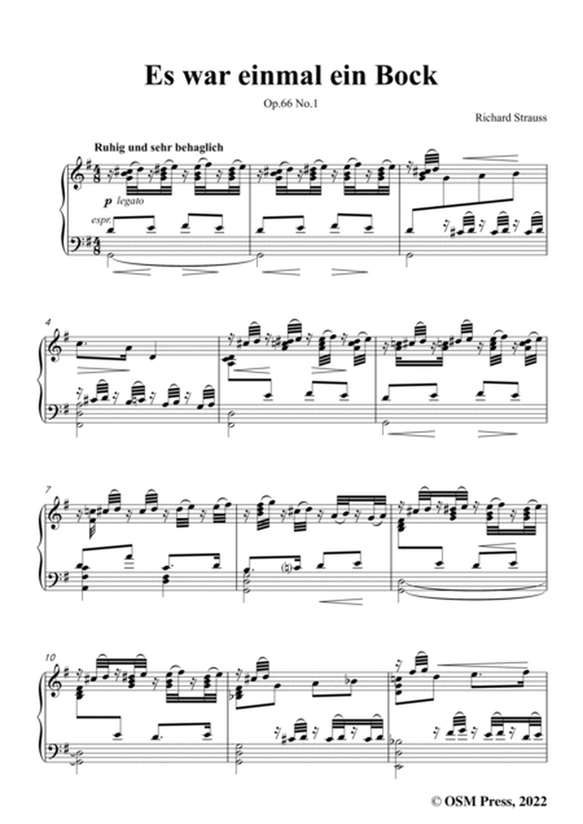 Richard Strauss-Es war einmal ein Bock,in G Major,Op.66 No.1,for Voice and Piano