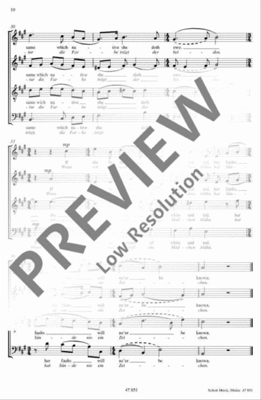 Seven Songs from Shakespeare's Comedies 4-Part scores gallery preview page 11