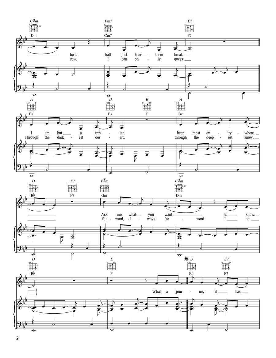 The Journey The Journey Piano, Vocal, Guitar scores gallery preview page 2