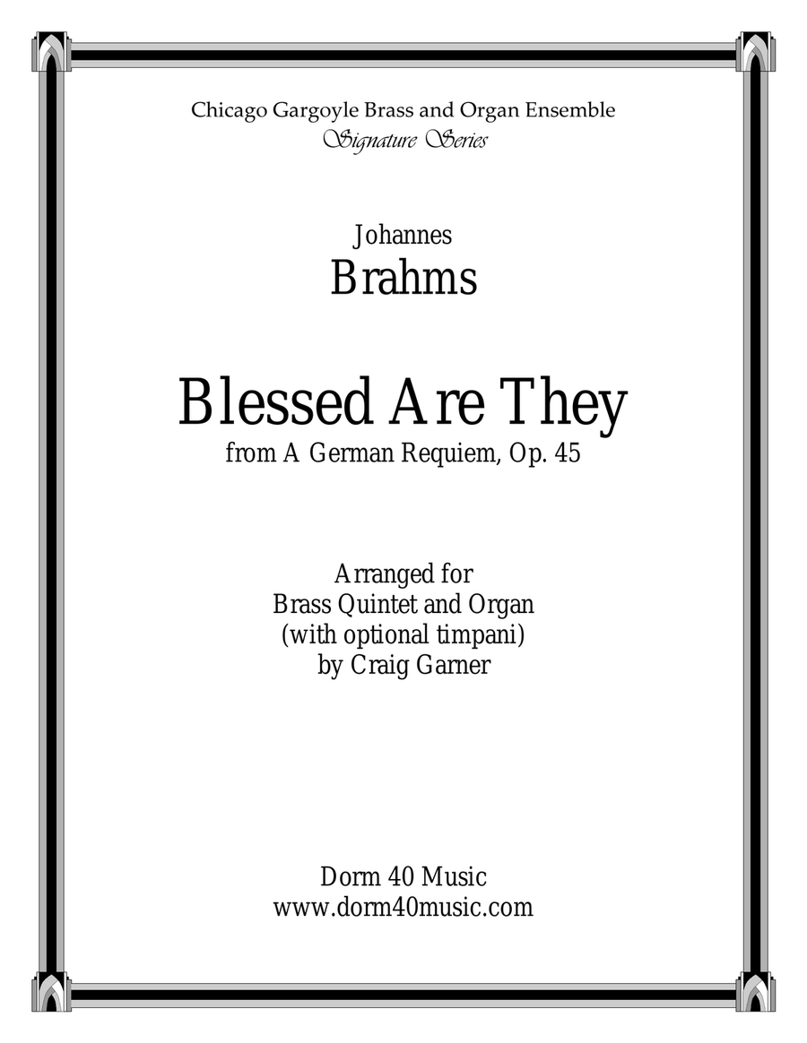 Blessed Are They, from A German Requiem, Op. 45 Brass Ensemble scores gallery preview page 1