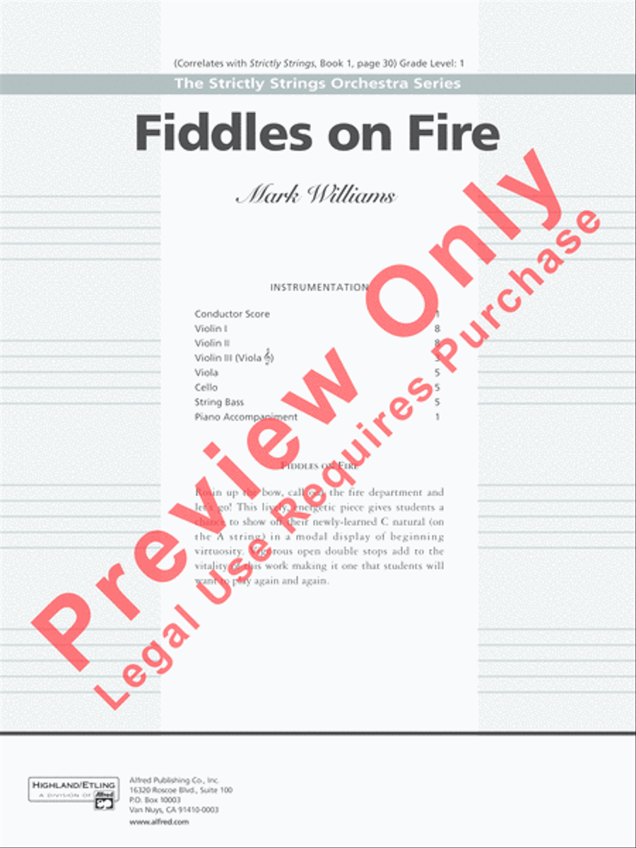 Fiddles on Fire String Orchestra scores gallery preview page 2