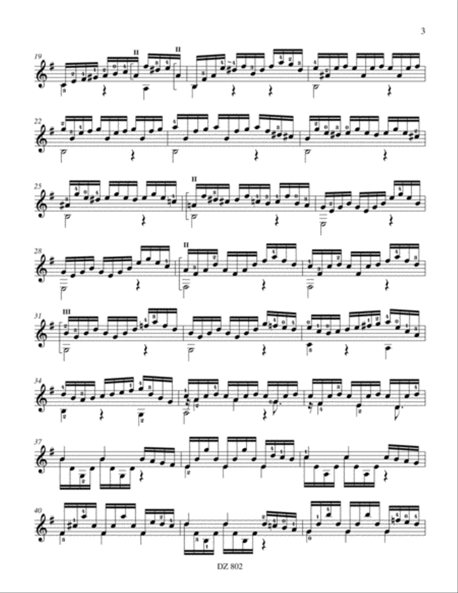 Suite no 3, BWV 1009 Classical Guitar scores gallery preview page 3