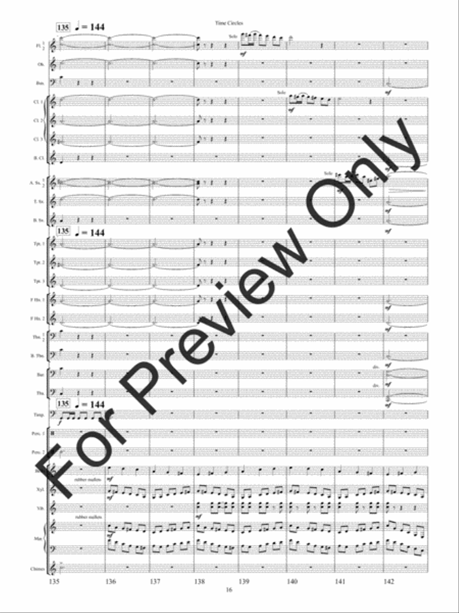 Time Circles (Score) Concert Band scores gallery preview page 19