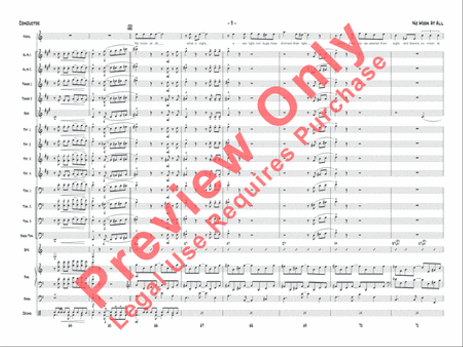 No Moon at All Jazz Ensemble scores gallery preview page 25