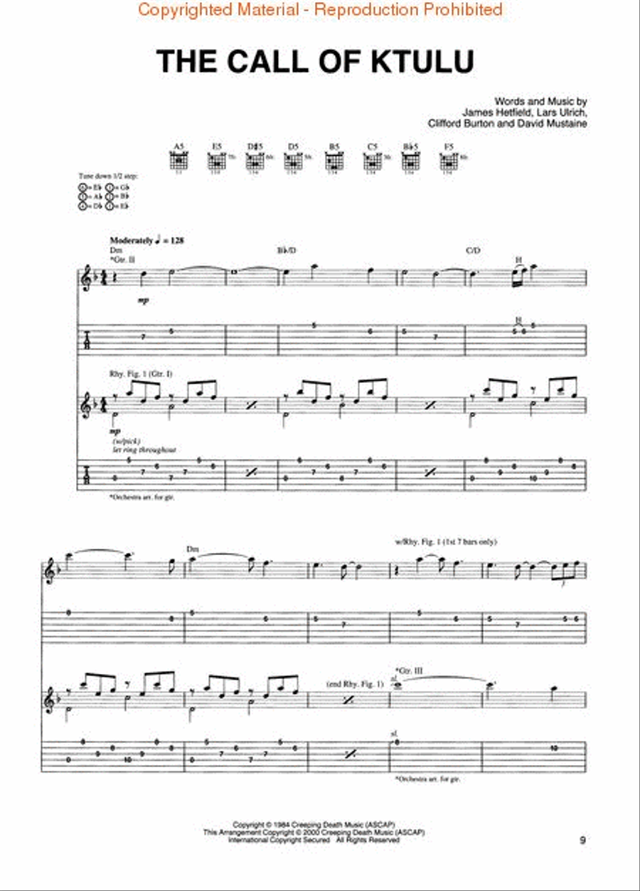 Metallica - S&M Highlights Electric Guitar scores gallery preview page 2