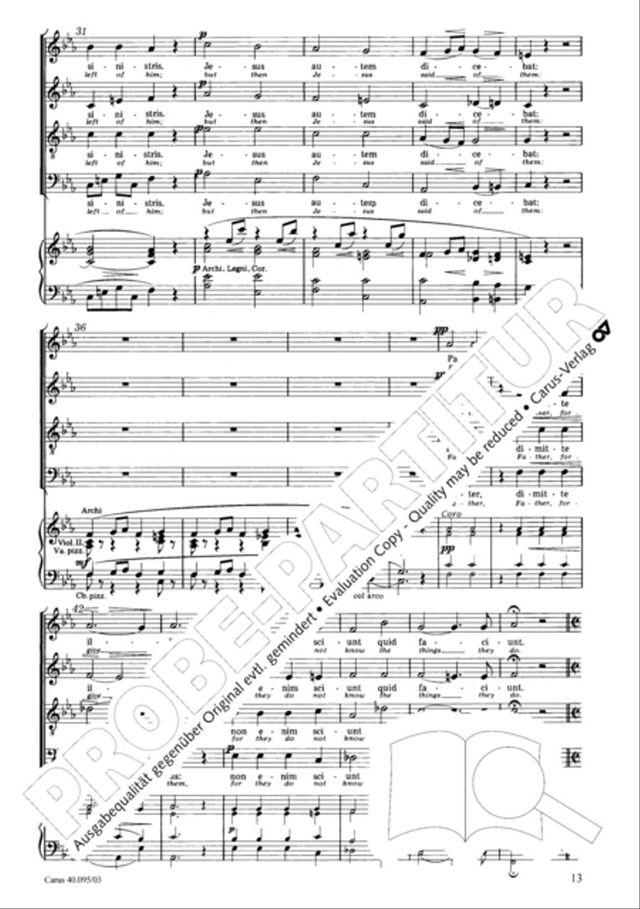 The Seven Words (Die Sieben Worte) 4-Part scores gallery preview page 14