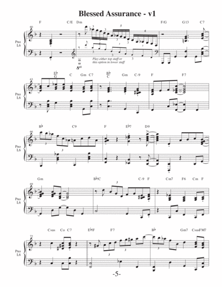 Blessed Assurance (3 for 1 PIANO Arrangements) – Jazz image number null