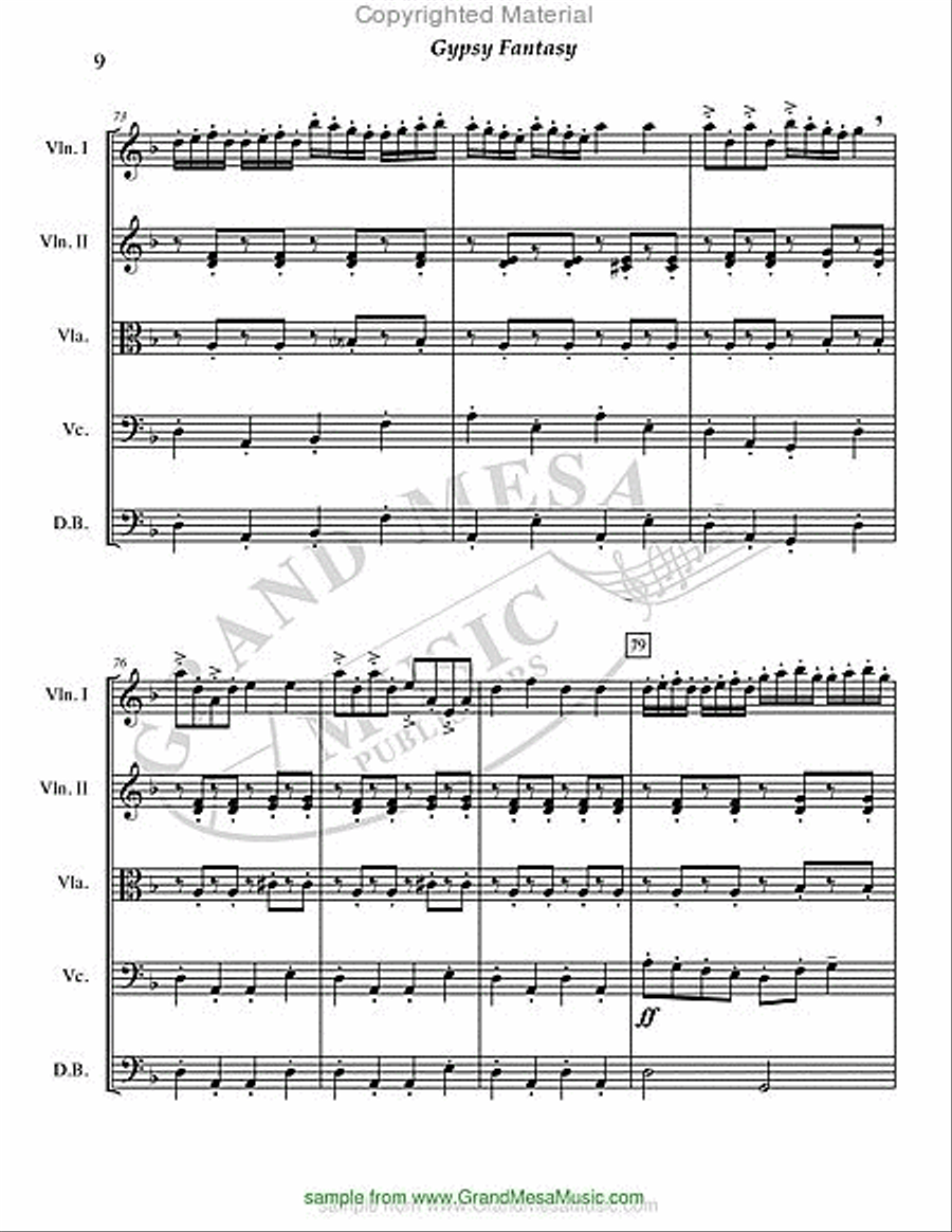 Gypsy Fantasy Gypsy Fantasy String Orchestra scores gallery preview page 10