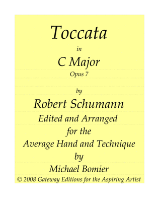 Book cover for Toccata Op.10 for Piano Solo by Robert Schumann