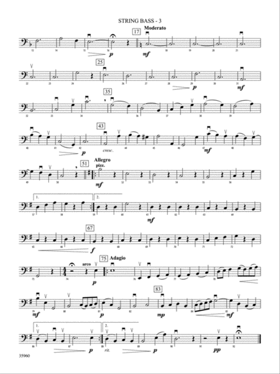 A Dickens Christmas Carol Suite: String Bass String Orchestra scores gallery preview page 3
