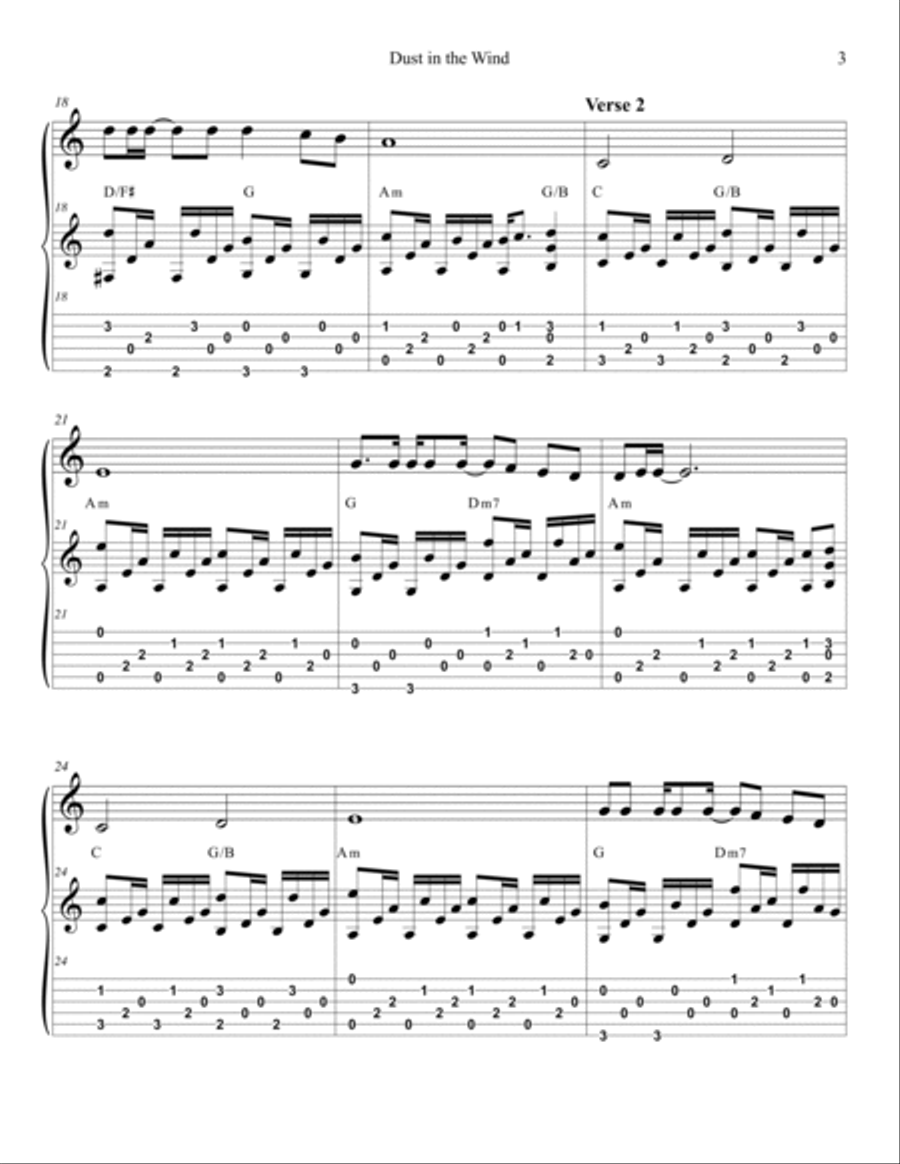 Dust In The Wind Score and Parts scores gallery preview page 4