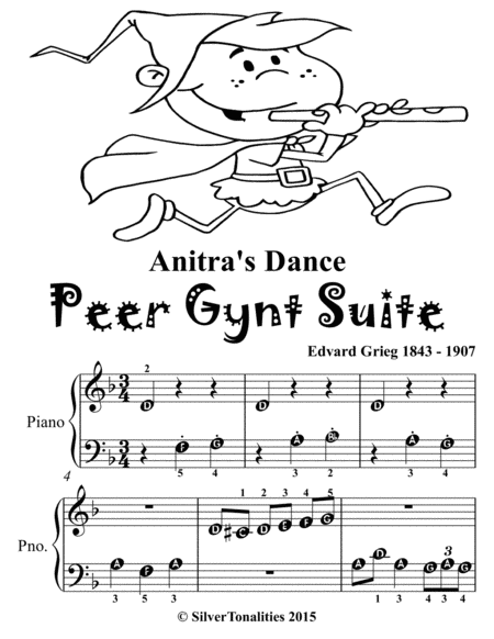 Anitra’s Dance Peer Gynt Suite Beginner Piano Sheet Music 2nd Edition