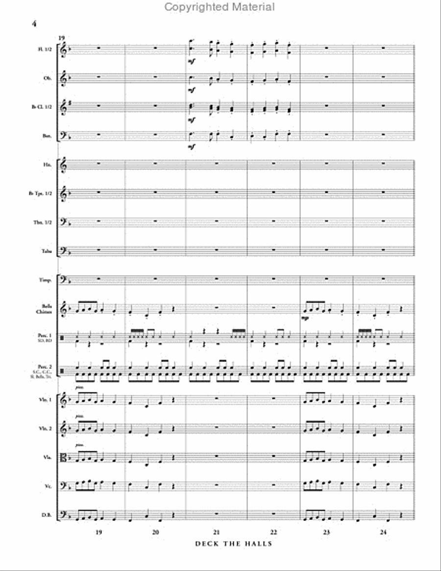 Deck the Halls Full Orchestra scores gallery preview page 5