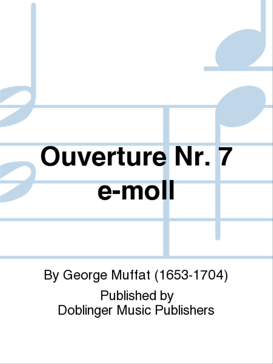 Ouverture Nr. 7 e-moll Ouverture Nr. 7 e-moll Basso Continuo scores gallery preview page 1