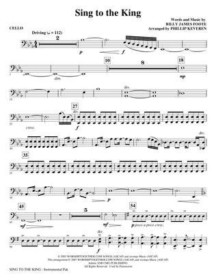 Sing To The King (arr. Phillip Keveren) - Cello