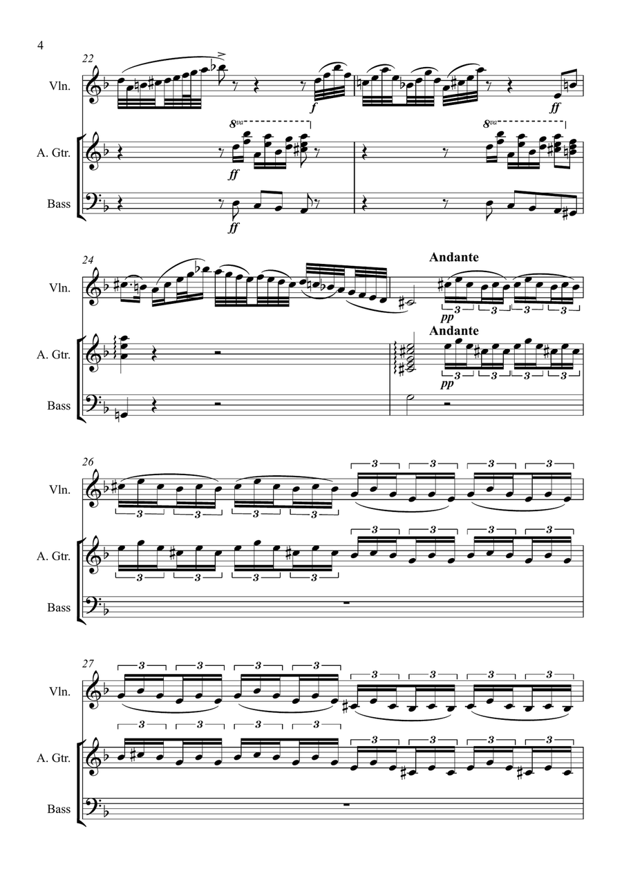 Toccata et fugue en ré mineur (BWV 565) Small Ensemble scores gallery preview page 4