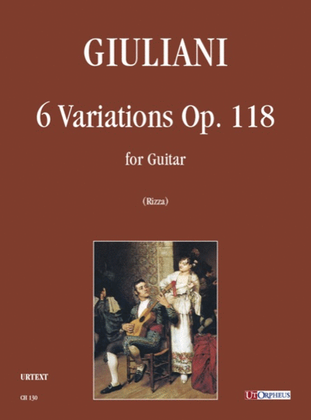 Book cover for 6 Variations Op. 118 for Guitar