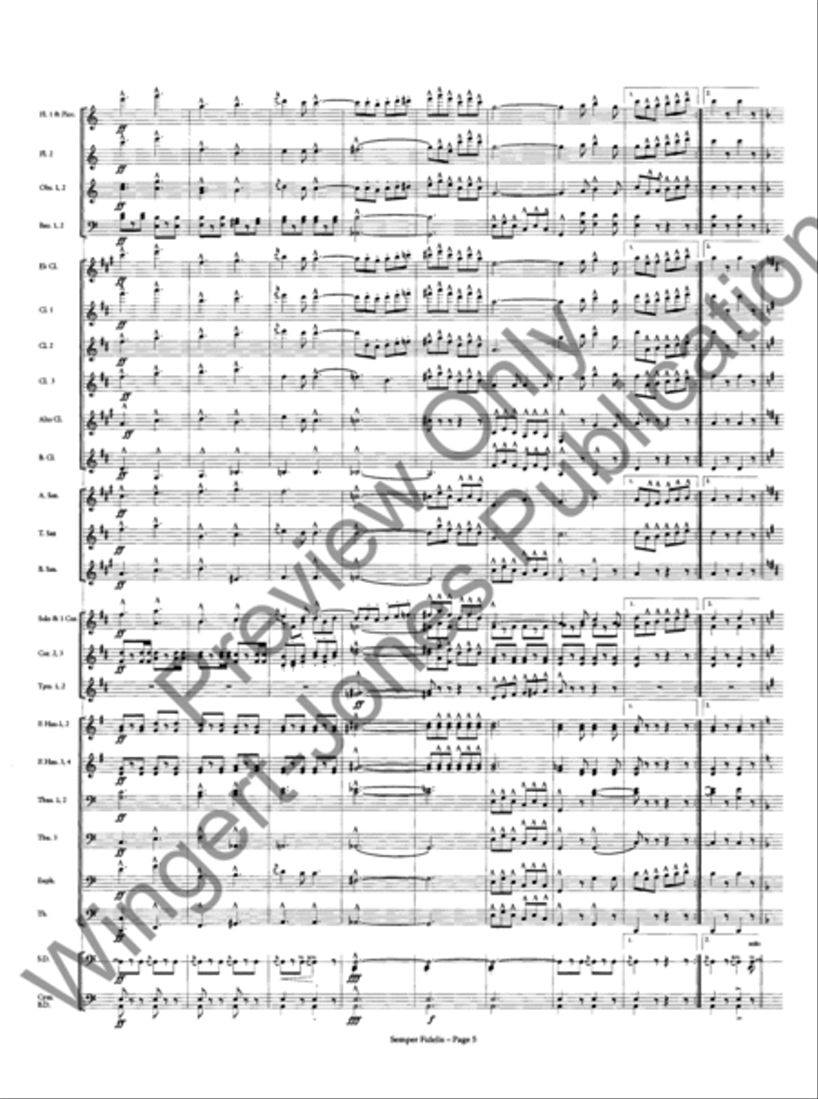 Semper Fidelis Concert Band scores gallery preview page 7