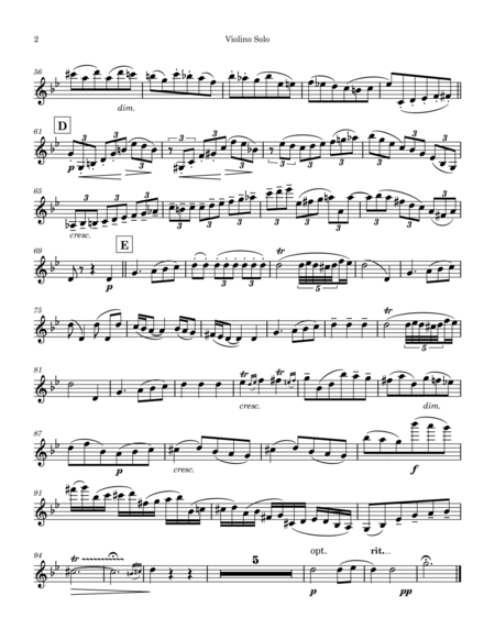 Canzonetta (Andante) from Violin Concerto D Major