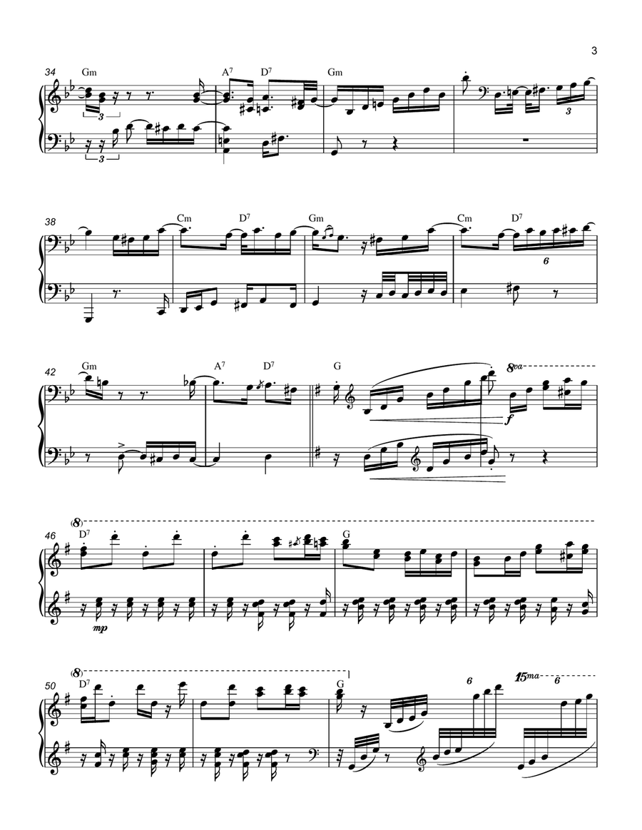 Quizas, Quizas, Quizas (Perhaps, Perhaps, Perhaps) Piano Solo scores gallery preview page 3