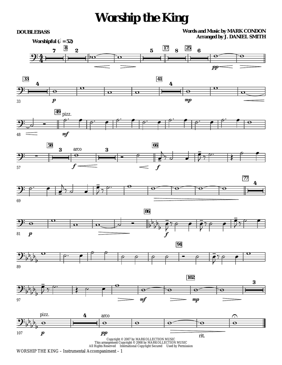 Worship the King (arr. J. Daniel Smith) - Double Bass