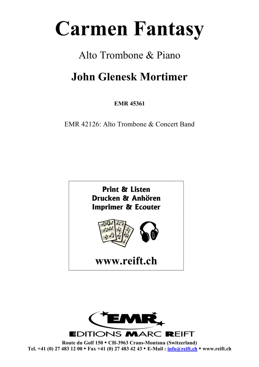 Carmen Fantasy Piano Accompaniment scores gallery preview page 1