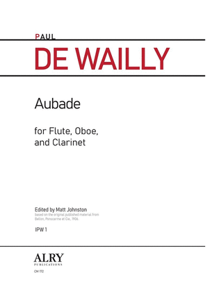 Book cover for Aubade for Flute, Oboe and Clarinet