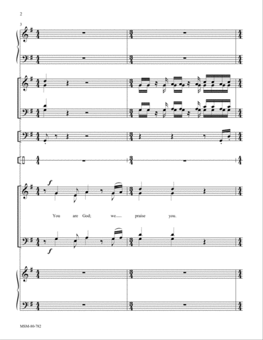 Te Deum Te Deum Choir scores gallery preview page 2