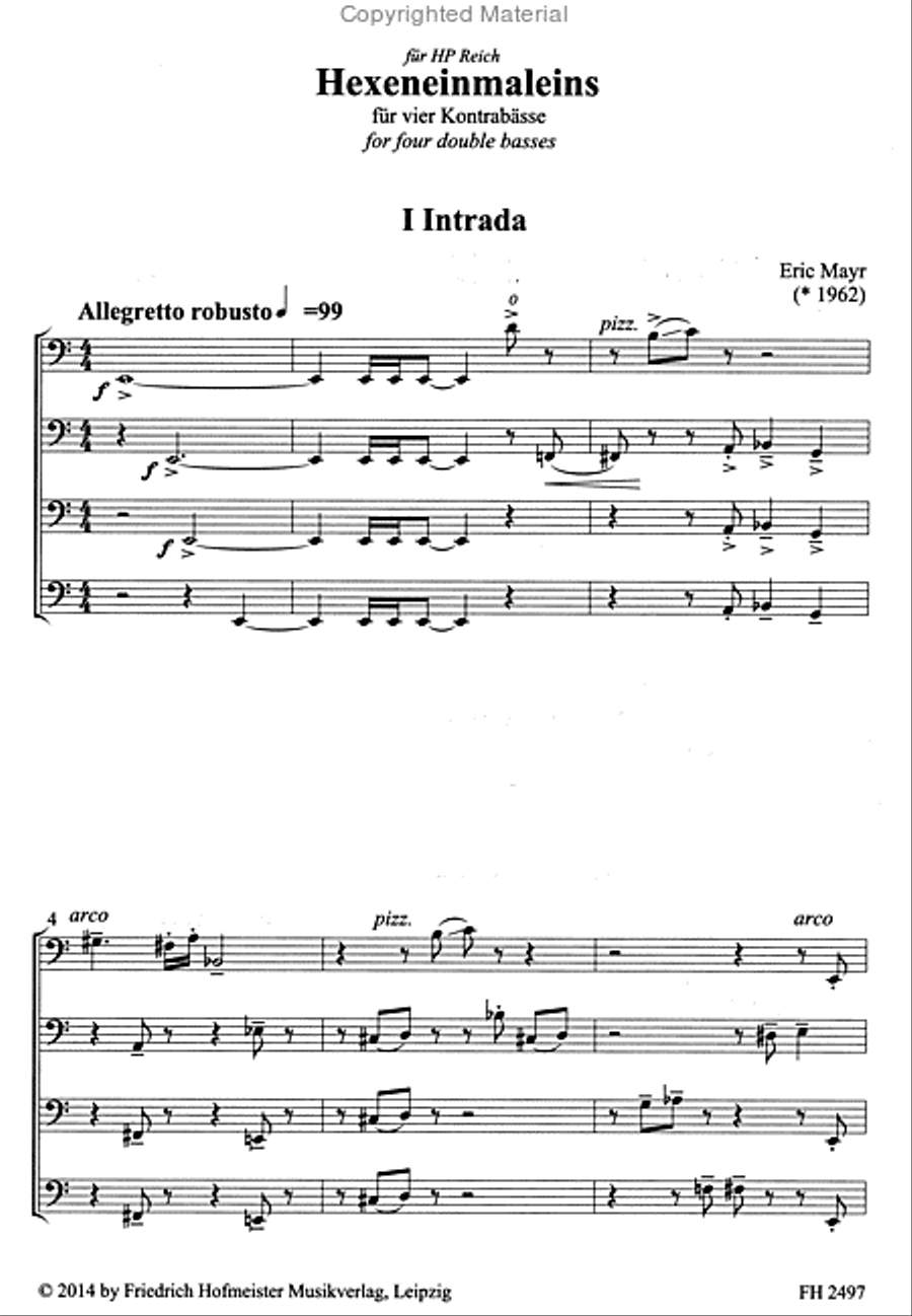 Hexeneinmaleins Hexeneinmaleins Double Bass scores gallery preview page 2