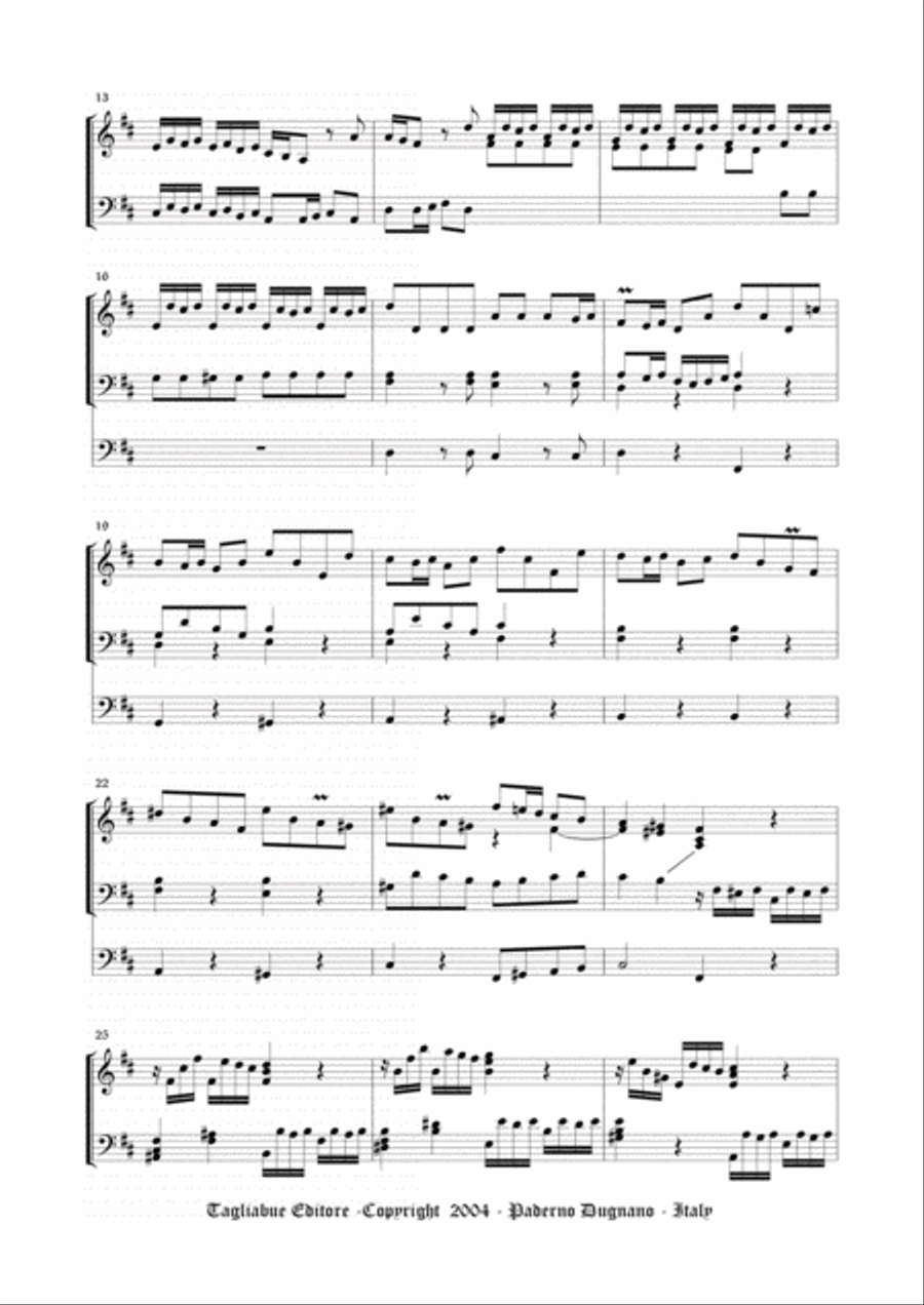 CONCERTO DEL SIGNOR VIVALDI appropriato all'Organo (3 staff) - Walther Organ Solo scores gallery preview page 2