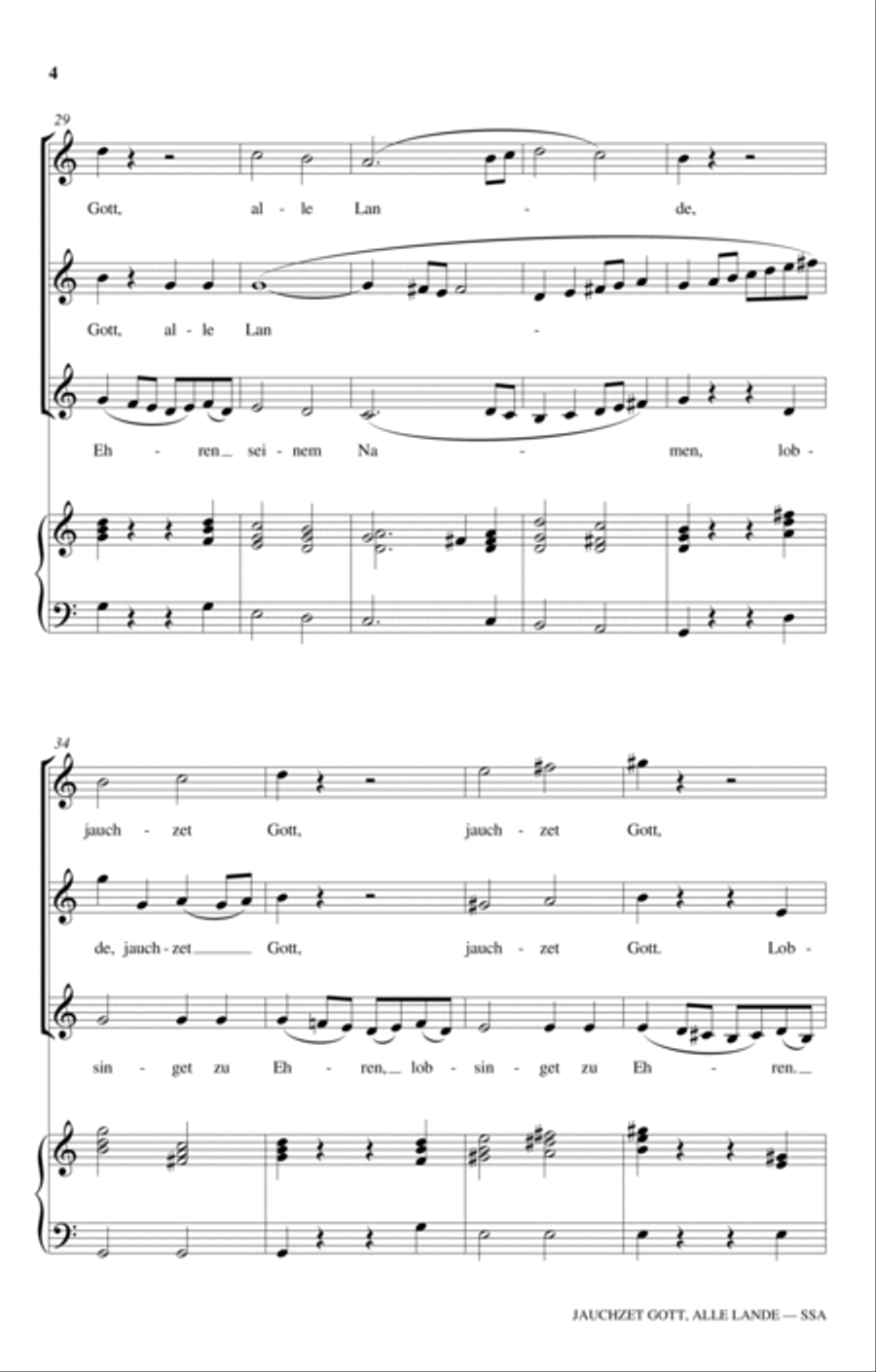 Jauchzet Gott, Alle Lande SSA scores gallery preview page 4