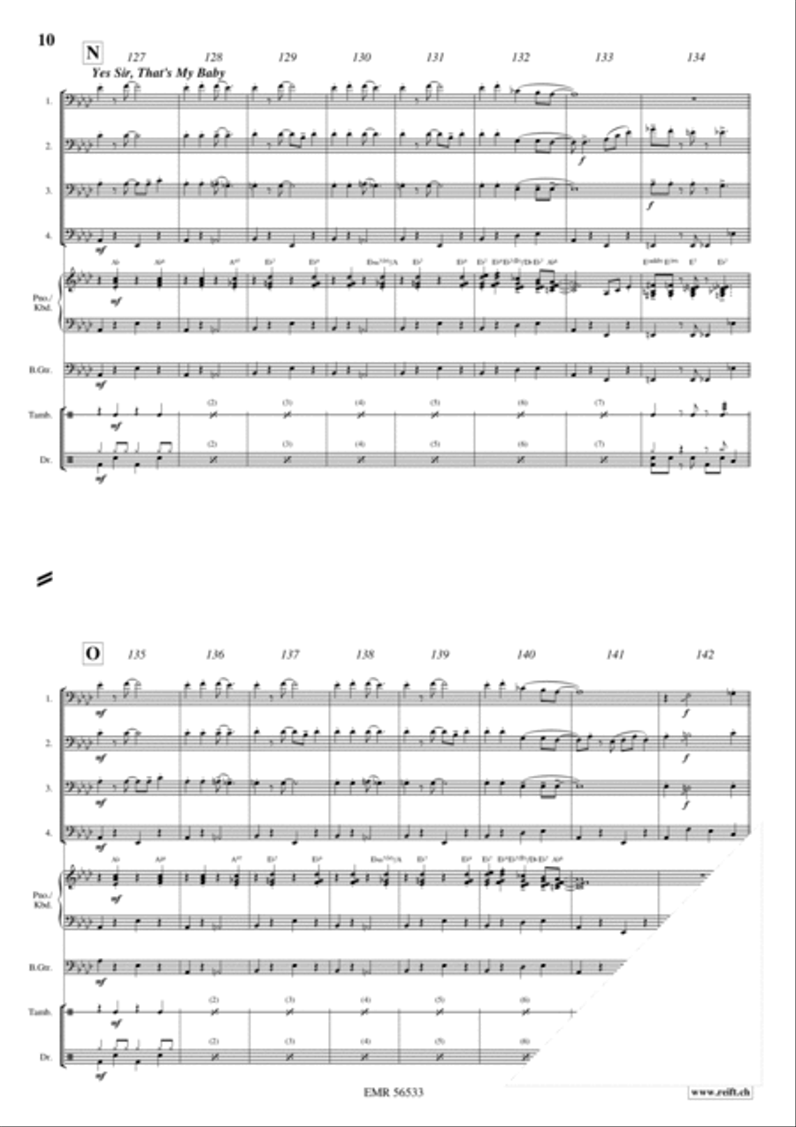 Charleston Medley Charleston Medley Trombone Quartet scores gallery preview page 8